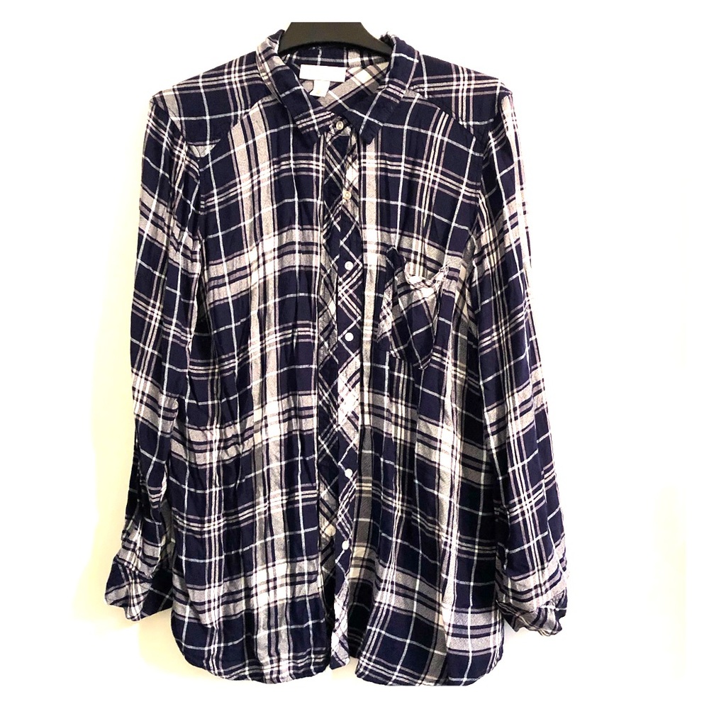 Motherhood maternity flannel top